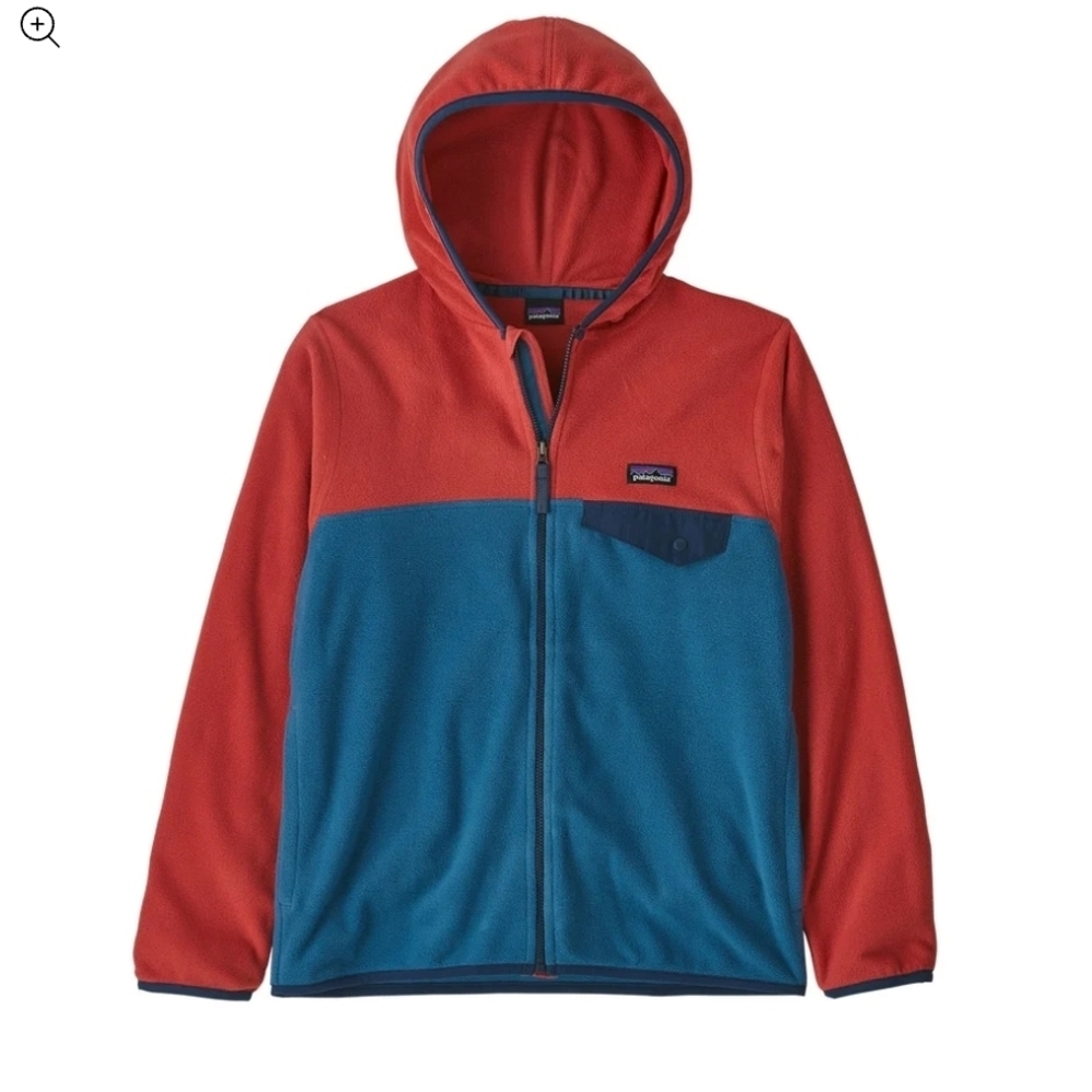 Kids Patagonia Micro D Two-Tone Fleece Hoodie
